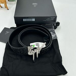 Men’s Giuseppe, Zanotti, glitter leather belt one size can be adjusted Italy